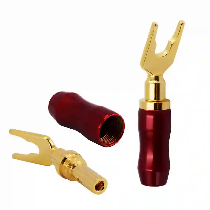 vergoldeter Flachstecker