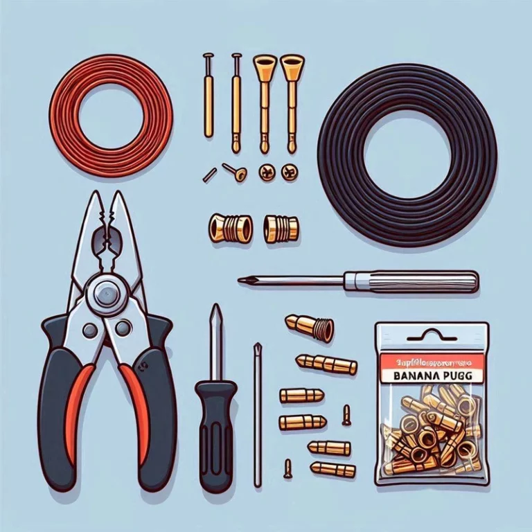 install banana plug with spekaer cable tools