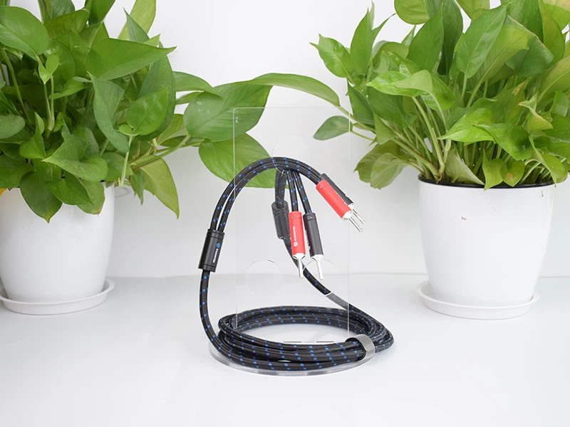 Cavo per altoparlanti audio HIFI placcato in argento di alta qualità con spina a banana