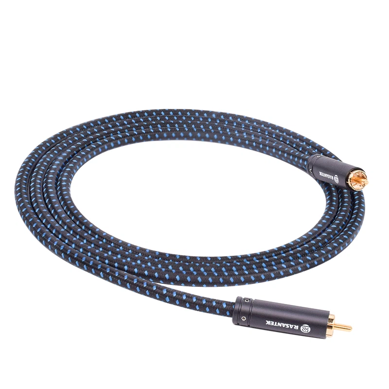 gold plated Shielded Braided RCA Stereo Cable