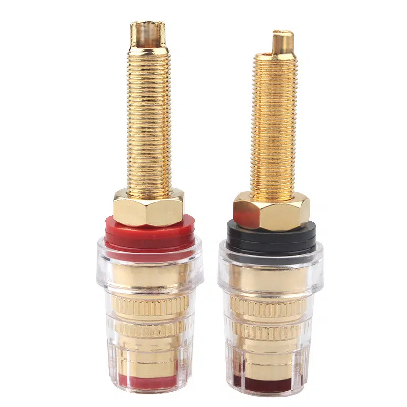 24K vergoldete Schraube Messing isoliert Binding Posts