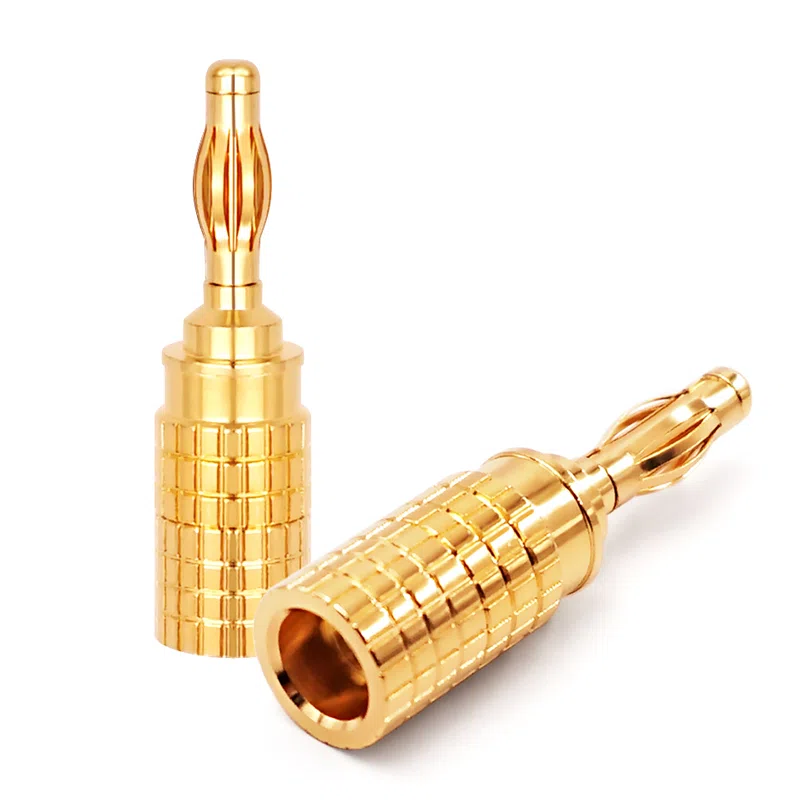 Conector banana de audio de 2 mm chapado en oro