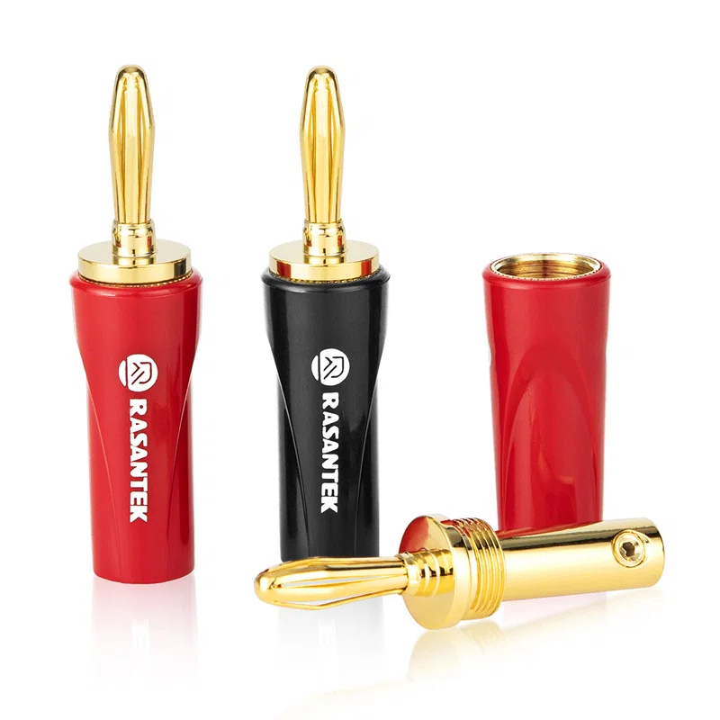Conector banana de audio de 4 mm chapado en oro