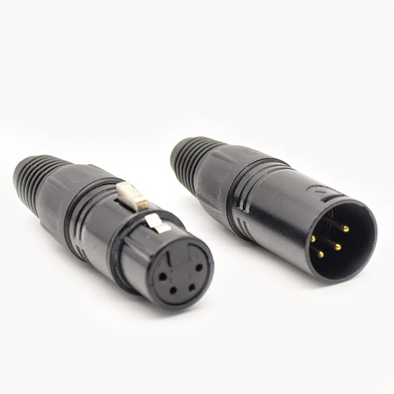 ABS 外壳高保真 4 针音频视频 Xlr 连接器插头