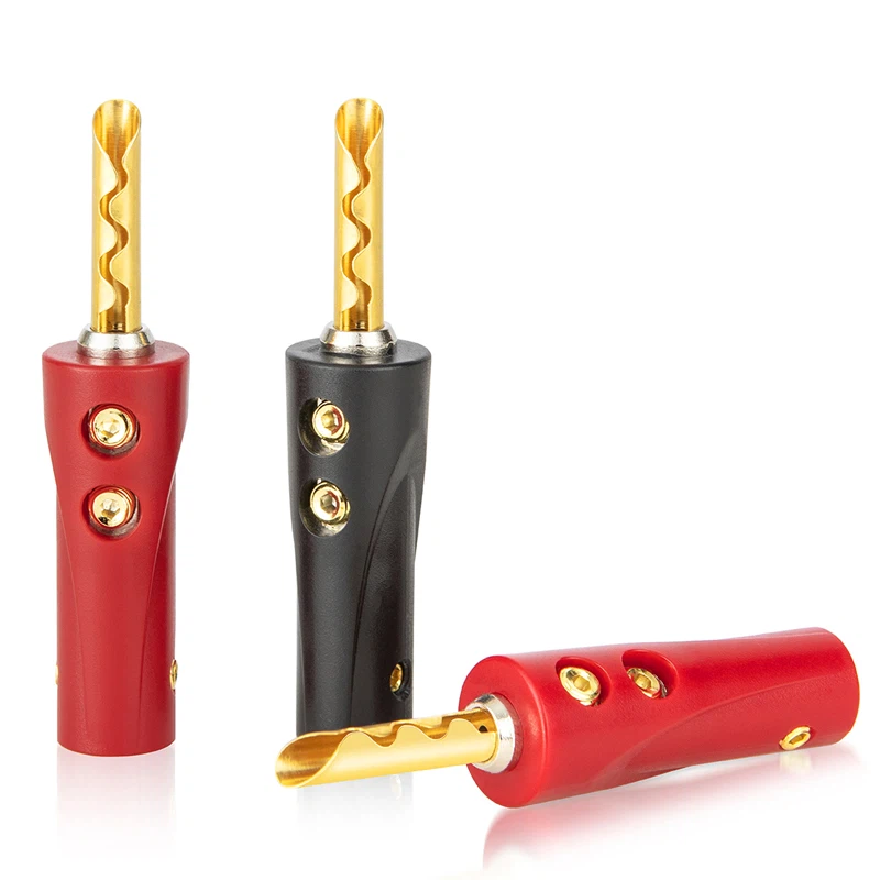 Conectores banana dentados de cobre berilio y latón