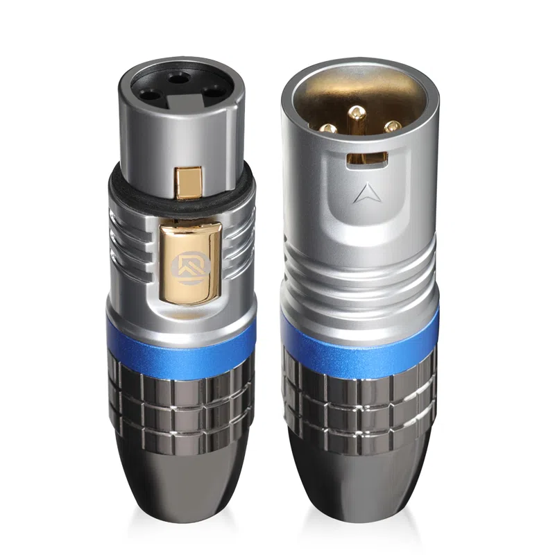最佳镀金 3 针 XLR 公母插头