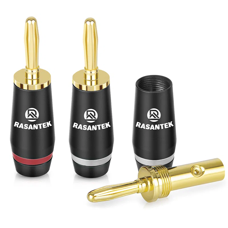 Latón AL POM Audio Conectores banana para cable de altavoz