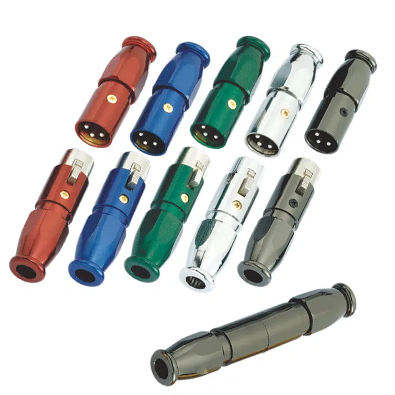 高端 3 针镀金公头母头 Xlr 大炮插头