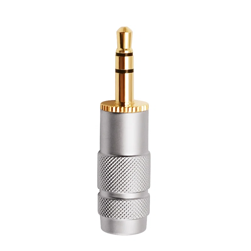 Mini connettore per cuffie placcato in oro, spina audio dell'adattatore da 3,5 mm
