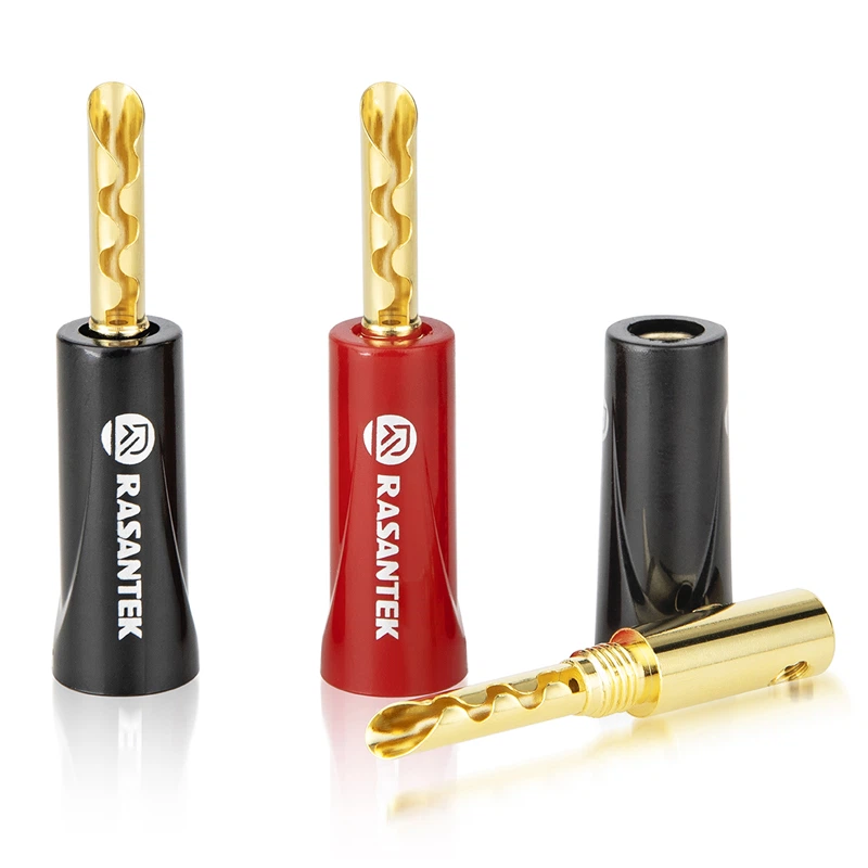 Conectores banana expansibles dorados sin soldadura