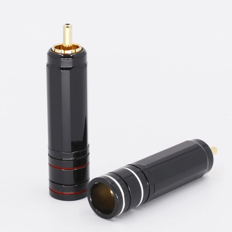 金メッキRCAコネクターHi-FiオーディオRCAケーブルプラグ