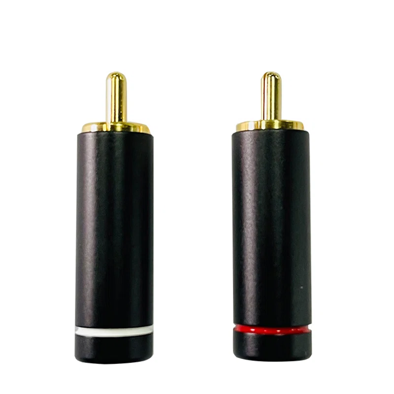 金メッキ rca プラグ DIY ハイファイ オーディオ相互接続ケーブル ライン コネクタ