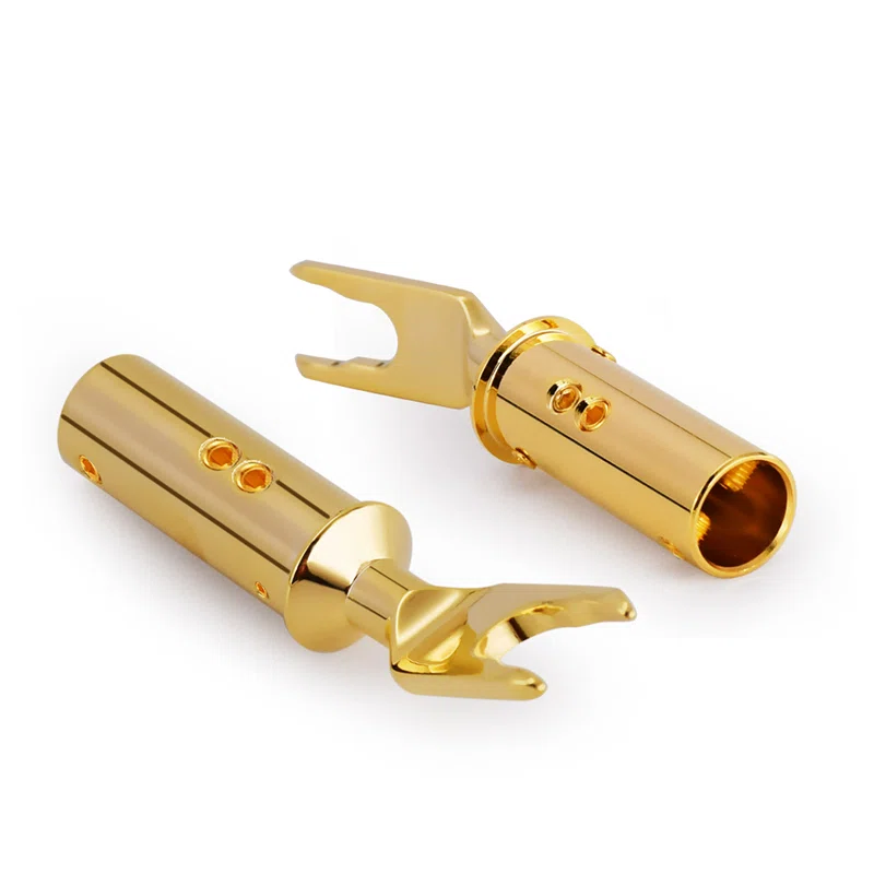 金メッキスペードスピーカーコネクター