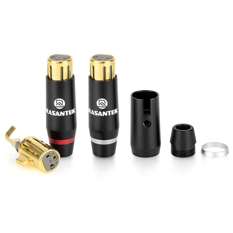 镀金 XLR 电缆母插头连接器