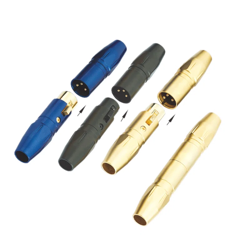高保真音频 3 针镀金公母 XLR 接头
