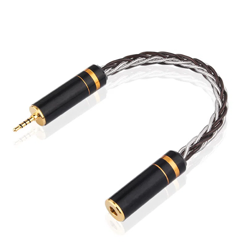 2,5-mm-Stecker auf 3,5-mm-Buchse Stereo-Audio-Buchsenadapterkabel