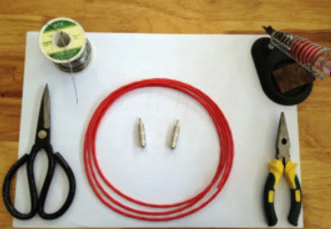 fio conetor rca ferramentas necessárias