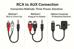rca to aux connection