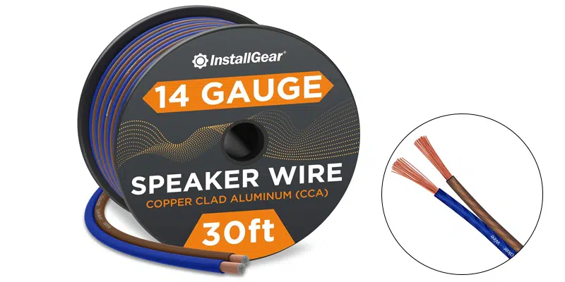 InstallGear 30ft 14 Gauge Speaker Wire