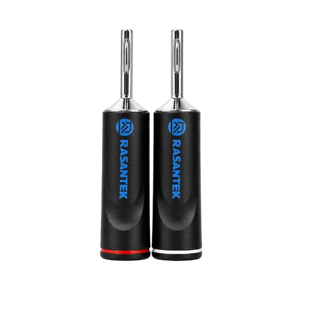 Conector tipo «banana» Premium HiFi BFA (punta estándar) – Conector plateado para cable de altavoz, para bornes de conexión de amplificador - B042