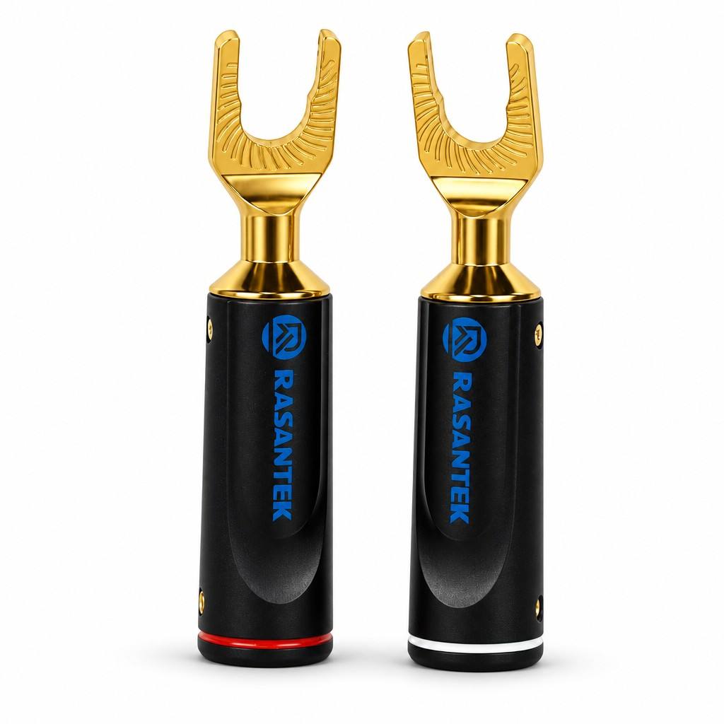 RASANTEK POM 壳体铲形连接器——镀金叉形端子及抗氧化设计，带来录音室级音质 - Y019