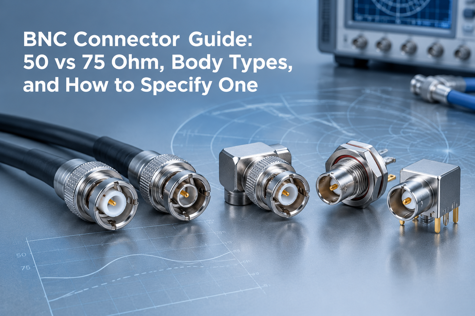 BNC Connector Guide 2026: 50 vs 75 Ohm, Types, Selection